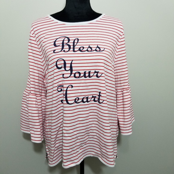 Eloquii Tops - Eloquii Bless Your Heart Bell Sleeve SZ 22/24